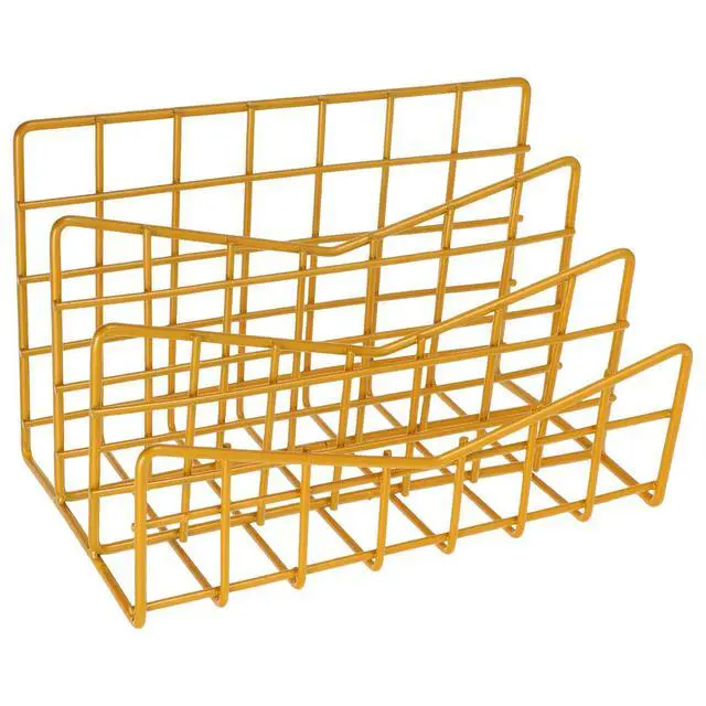 Alt view image 2 of 3 - 1Pcs Electroplated l Rack Smooth Surface High Toughness Book Bracket Multipurpose Organization Shelf Sturdy Mail