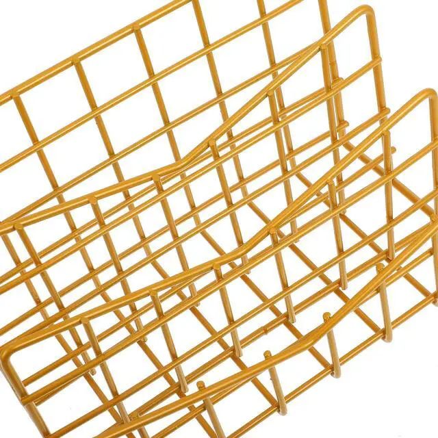 Alt view image 3 of 3 - 1Pcs Electroplated l Rack Smooth Surface High Toughness Book Bracket Multipurpose Organization Shelf Sturdy Mail