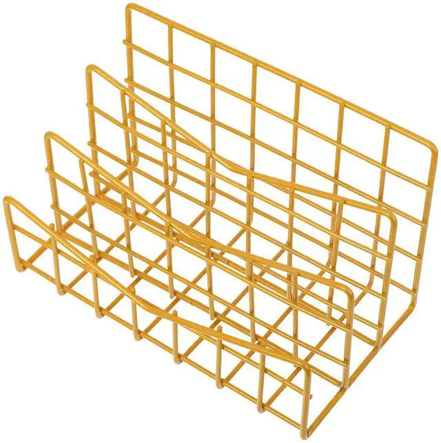 Main image of 1Pcs Electroplated l Rack Smooth Surface High Toughness Book Bracket Multipurpose Organization Shelf Sturdy Mail