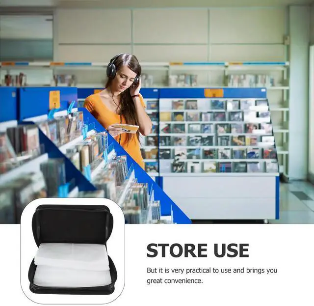 Alt view image 3 of 3 - 2Pcs Dvd Bag Cd Holder Case Disc Organizer Zipper Cd Pouch for Movies Gamers Djs Slim Dvd Cases
