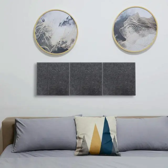 Main image of 4Pcs Bright Color Felt Display Board Felt Wall Sticker Memo Bulletin Board for Home Office Learning Tool Family Photo Wall Decor