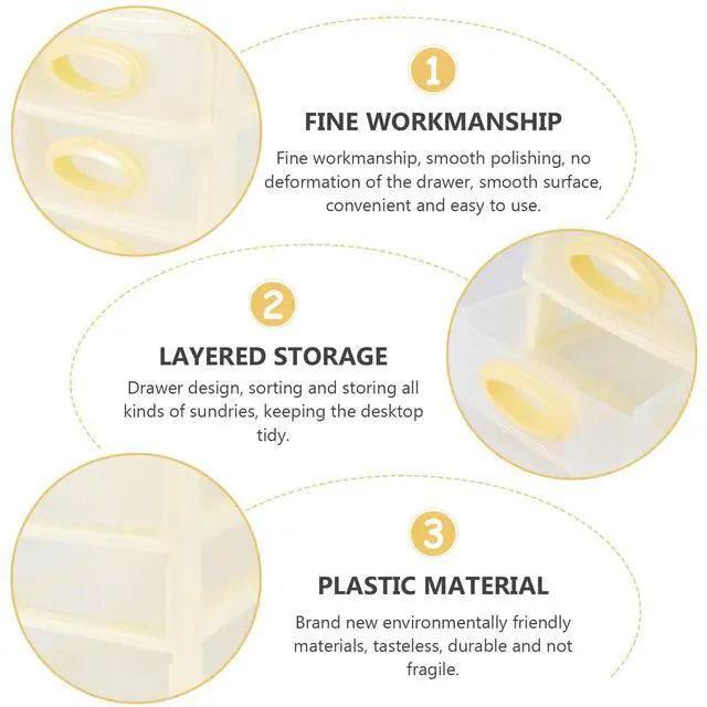 Alt view image 2 of 3 - 1Pcs Elegant Multi-Compartment Desktop Box Fine Workmanship Stable Bottom Reinforcement Orderly Small Items Holder Home