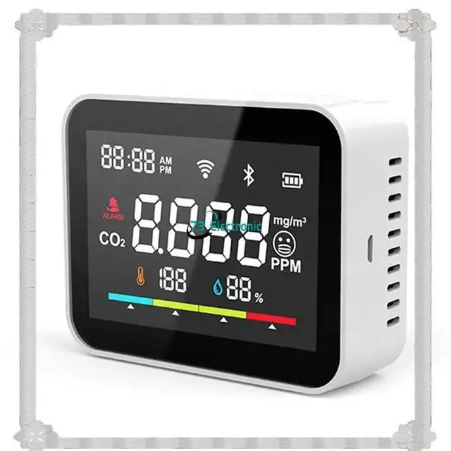 Alt view image 2 of 3 - Tuya CO2 Dioxide Detector CO2 Monitor Meter Co2 Sensor Indoor Agricultural Greenhouse Air Humiture Sensor
