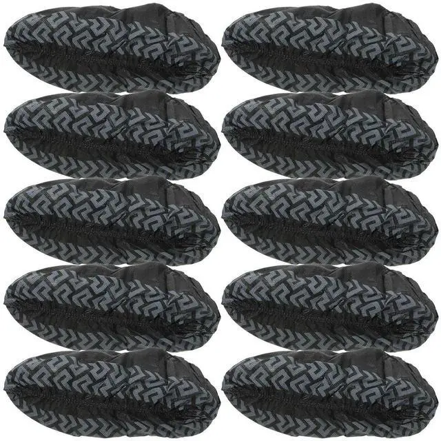 Main image of 100Pcs Disposable Black Shoe Covers Thickened Non Woven Breathable Anti Slip Shoe Protector for Home Office Travel