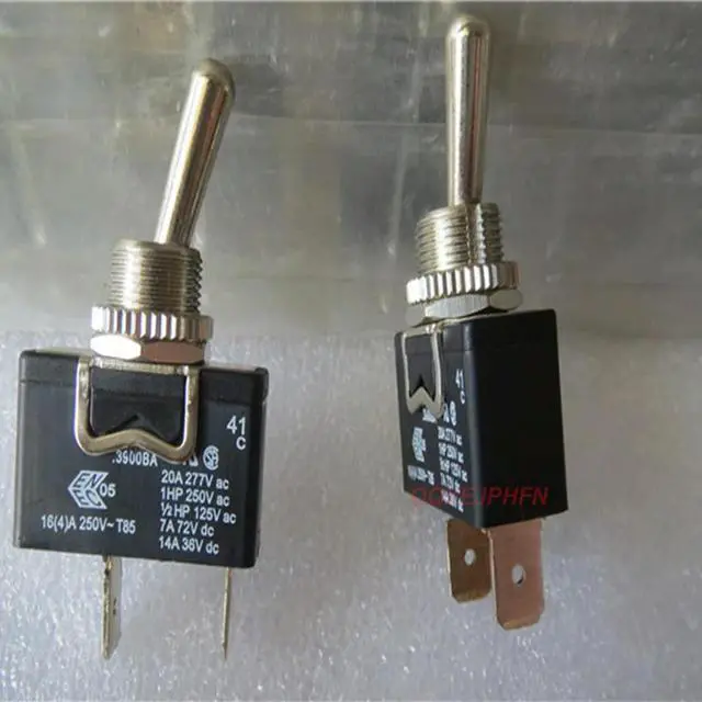 Alt view image 2 of 3 - For ARCOLECTRIC 3900BA toggle switch 2-pin 2-position rocker arm power switch 20A