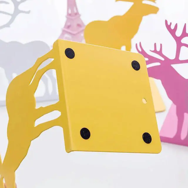 Alt view image 3 of 3 - 1Pair Stylish Elk Design l Book Stand Bookend for Books Magazines Files Desktop Organization Sturdy Holder Home