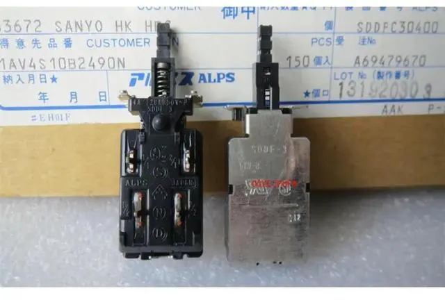 Alt view image 2 of 3 - For SDDF-3 ALPS Power Supply Self-Locking Switch 4 Pin Power Amplifier Chassis Key Switch 4A/128A250V