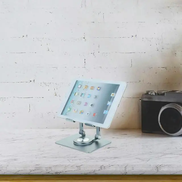Alt view image 3 of 3 - Adjustable Foldable Phone Stand Sturdy l Rubber Construction Stable Tabletop Tablet Holder Rotation Design for Desk