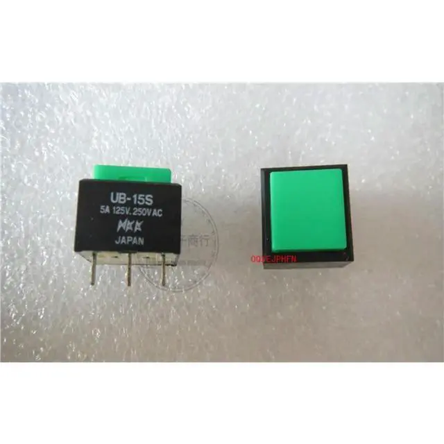 Alt view image 3 of 3 - For NKK UB-15SK 5A Push Button Key Switch 3 Feet Square Reset Unlocked Power Switch Green
