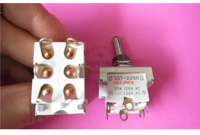 Alt view image 2 of 3 - For SHINDEN SDT-225N Button Switch 6 Pin 2 Gear Shaking Head Power Switch 10A250V 0SDT-225N0