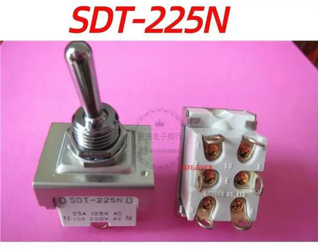 Main image of For SHINDEN SDT-225N Button Switch 6 Pin 2 Gear Shaking Head Power Switch 10A250V 0SDT-225N0
