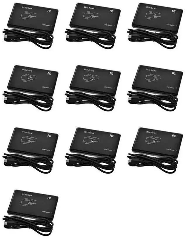 Main image of 10X USB RFID Reader 125Khz EM4100 ID Contactless Sensitivity Card Reader TK4100 Support Window System RFI
