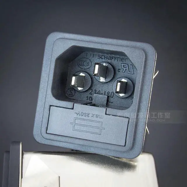 Alt view image 3 of 6 - SCHAFFNER FN261S-1-06-10 250V 1A power outlet filter with fuse