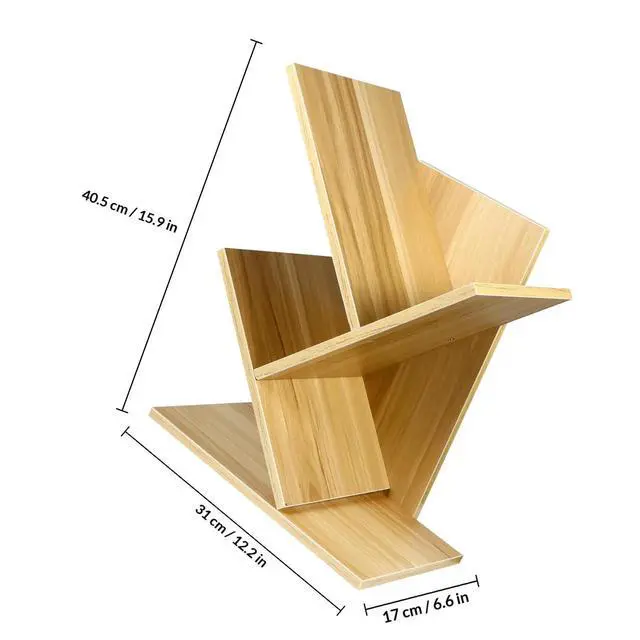 Alt view image 3 of 3 - 1Pcs Desktop Bookshelf Three Layer Counter Bookcase Sturdy Book Holder Suitable for Study Classroom Dorm Organizer
