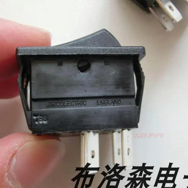 Alt view image 2 of 3 - For ARCOLECTRIC C1350AL C1350ALAAF double-pole double-throw toggle switch DPST black panel 16A