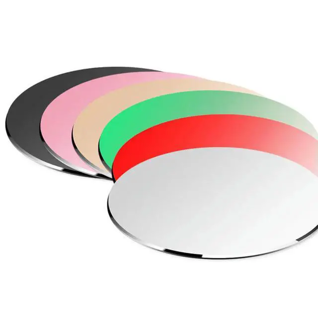 Alt view image 2 of 3 - 2Pcs Circular Aluminum Alloy Mouse Pad Stylish l Finish Heavy Grip Non-Slip Base for Office Home Gaming Desk Protection