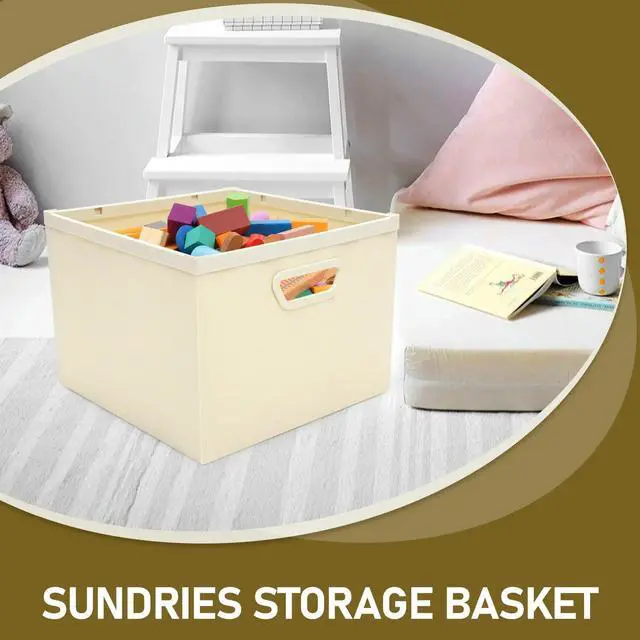 Alt view image 2 of 3 - Creative Desktop Container with Smooth Handle Space Saving Foldable Sundries Organizer Box for Tabletop Home Use