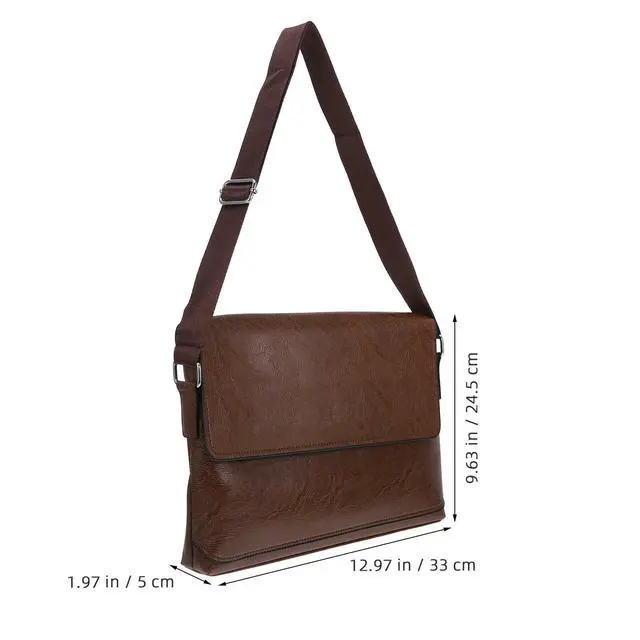 Alt view image 3 of 3 - Light Brown PU Crossbody Bag Stylish Minimalist Shoulder Bag for Everyday Dating Shopping Travel