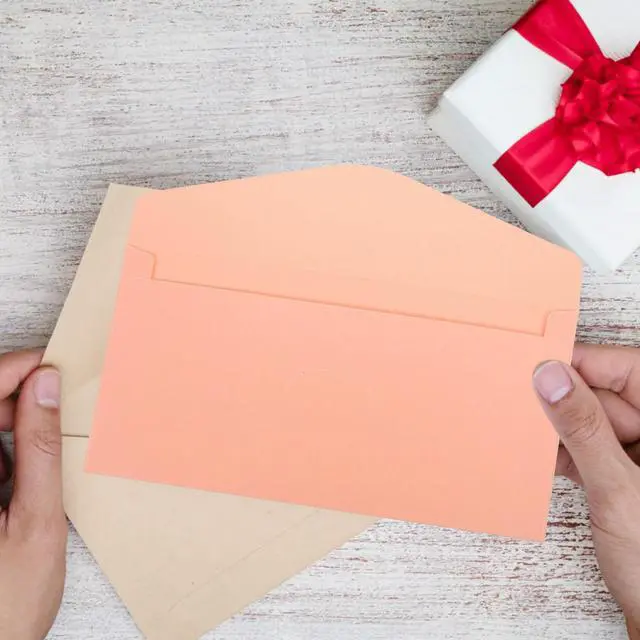 Main image of 50Pcs Pearl Paper Envelopes Decorative Wedding Invitation Multi-Function Greeting Card Small Compact Blank Envelopes Party