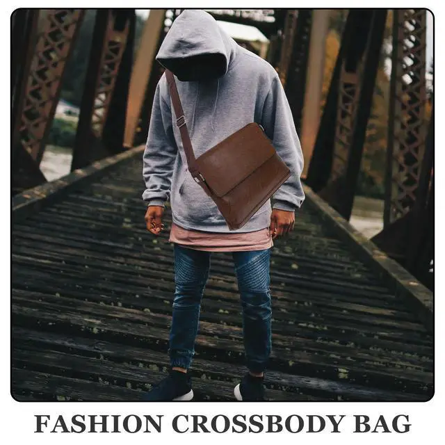 Alt view image 2 of 3 - Light Brown PU Crossbody Bag Stylish Minimalist Shoulder Bag for Everyday Dating Shopping Travel