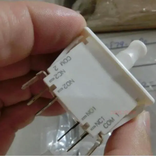 Alt view image 3 of 3 - For ZF button switch F79-30A DPDT 250V 10A quick-connect panel installation