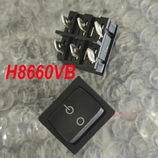 Alt view image 2 of 3 - For ARCOLECTRIC H8660VBAAT boat-shaped toggle switch DPDT 250V10A H8660VB 8660VB 6A