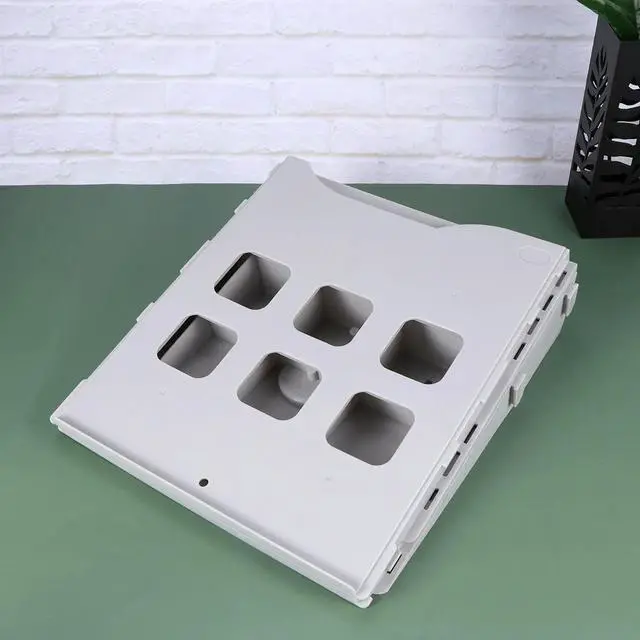 Main image of 1 Slot Grey A4 File Rack Desktop Document Holder Office File Rack Stationery Organizer Shelf Safe Edgeless Design Neat