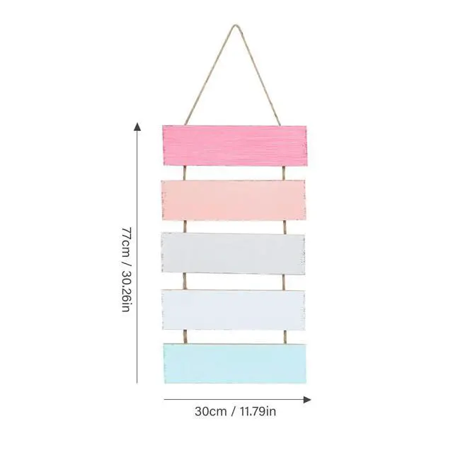 Alt view image 2 of 3 - 1Set Wooden Hanging Chalkboard Sign Small Wall Message Board for Home Store Restaurant Door Decor Outdoor Indoor Erasable Memo