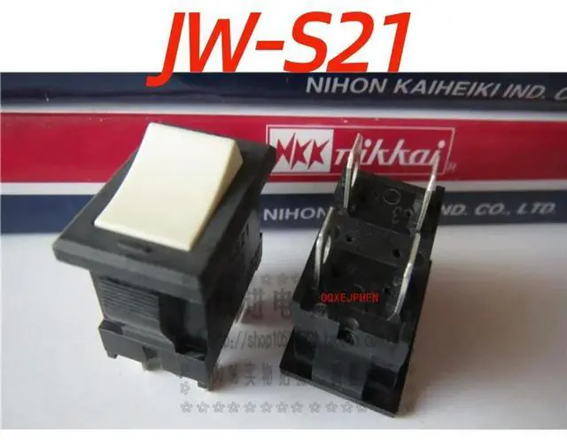 Main image of For NKK JW-S21 Ship Switch 10A250V 4 Pin 2 Gear Rocker Power Switch Gray White Cap