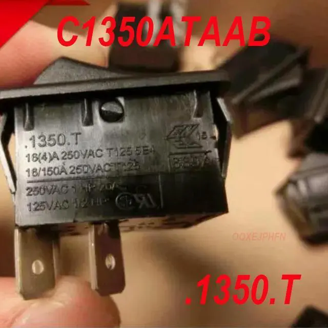 Main image of For ARCOLECTRIC C1350ATAAB boat-type switch DPST black, British product . 1350.T