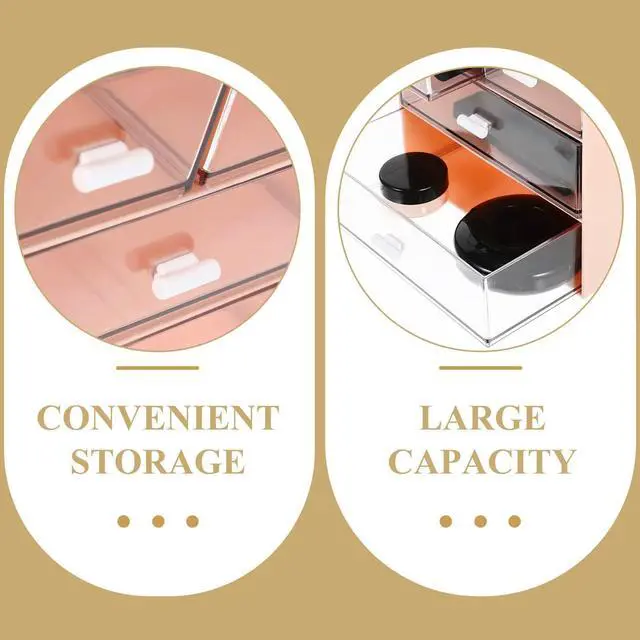 Alt view image 2 of 3 - Premium Heavy Duty Drawer Organizer for Desk Desktop Office School Home Use Large Capacity Plastic Box Jewelry