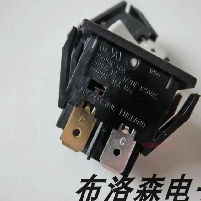 Alt view image 3 of 3 - For ARCOLECTRIC C1250APAAB C1250AP grey toggle switch DPST panel installation 250V10A 1250AP