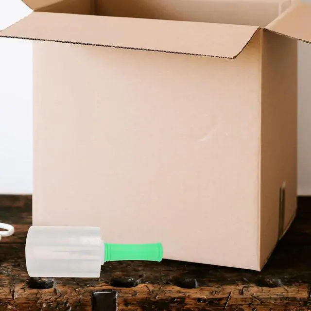 Alt view image 2 of 3 - Stretch Film with Plastic Handle 1 Roll Pe Wrapping Film for Moving Luggage Furniture Packaging Tight Secure Wrap Pallet Wrap