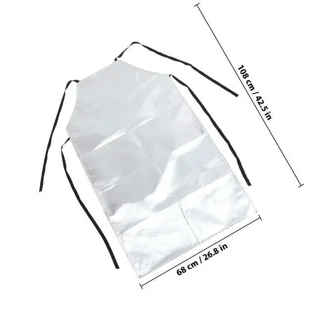 Alt view image 2 of 3 - Heavy Duty Split Thermal Insulation Apron Fireproof Anti Scald Flame Retardant for Welding lworking Woodworking