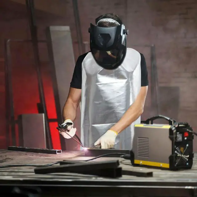 Alt view image 3 of 3 - Heavy Duty Split Thermal Insulation Apron Fireproof Anti Scald Flame Retardant for Welding lworking Woodworking
