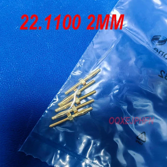 Main image of For STAUBLI 22.1100 2MM gold-plated banana test plug M2 panel mounted 25A 5 / pack