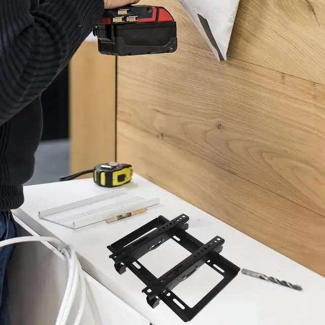 Alt view image 3 of 3 - 1Set TV Mount Wall Bracket Adjustable Tilt for 17-43 Inch Screens Durable Iron Universal Wall Mount TV Bracket