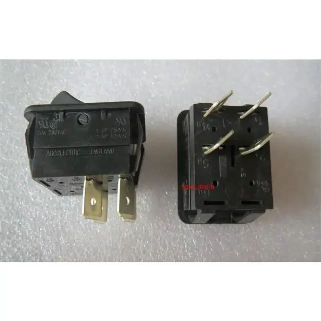 Alt view image 3 of 3 - For 1350B ARCOLECTRIC Ship Switch 4 Pin 2 Gear Rocker Arm Power Switch 20A250