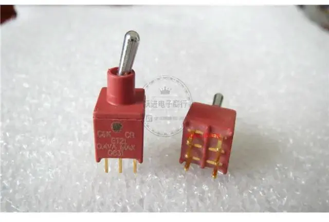 Main image of For C & K ET21 0.4VA Button Power Switch Gold-plated Foot 6 Feet 2 Gears Shaking Head Switch Bushing 4.8