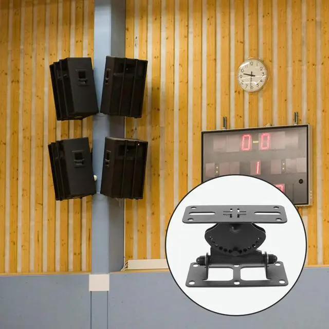 Alt view image 3 of 3 - Zinc Alloy Speaker Wall Mount Rotatable Shelf Stand Wall Holder for High Fidelity Audio Systems Ktv Studio Speaker Shelf