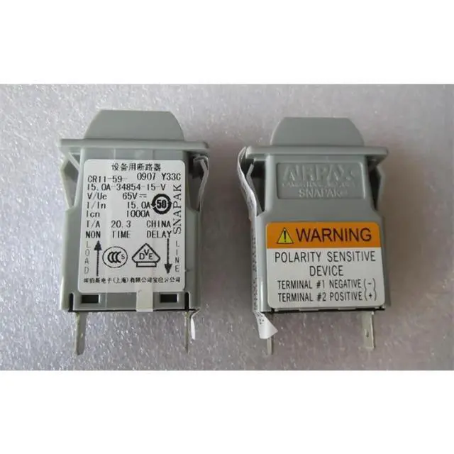Alt view image 3 of 3 - For AIRPAX CR11-59-15.0A 0907 Y33C15A1P Rocker Boat Switchgear Circuit Breakers