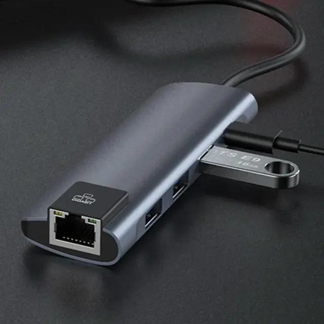 Main image of -in-1 USB Type-C Hub Docking Station Fast Data Transfer Plug-and-Play Compact Multiport Adapter for Laptop Desktop