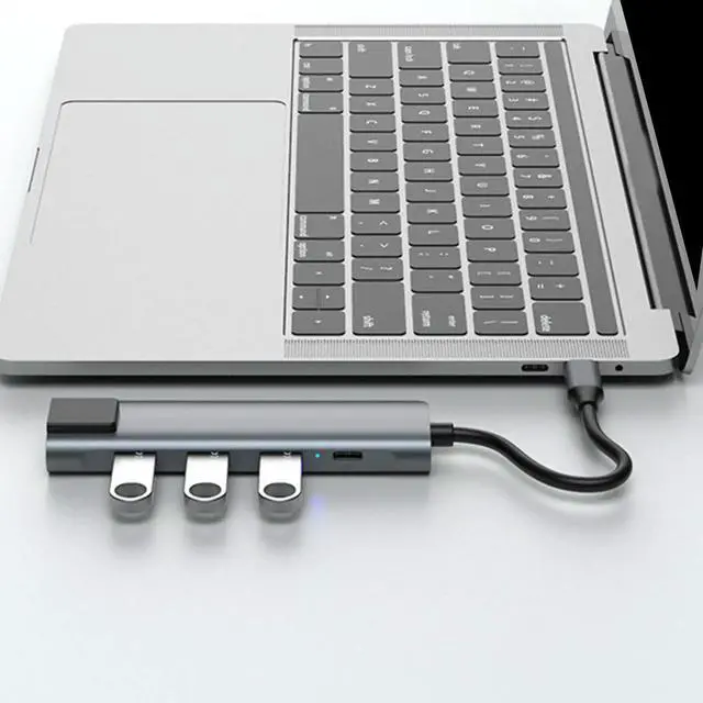 Alt view image 3 of 3 - -in-1 USB Type-C Hub Docking Station Fast Data Transfer Plug-and-Play Compact Multiport Adapter for Laptop Desktop