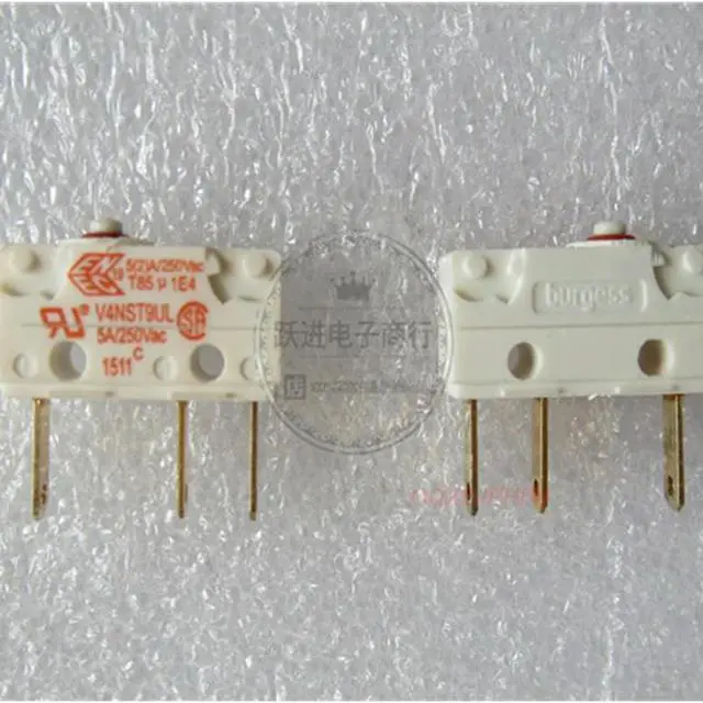 Alt view image 2 of 3 - For Burgess V4NST9-UL microswitch with three pins, one normally open and one normally closed, 5A250V V4NST9UL