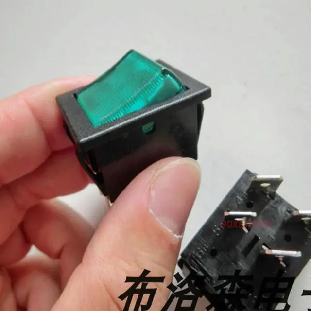 Alt view image 2 of 3 - For BULGIN ARCOLECTRIC toggle boat switch DPST green/Red light C1353AL 250V16A