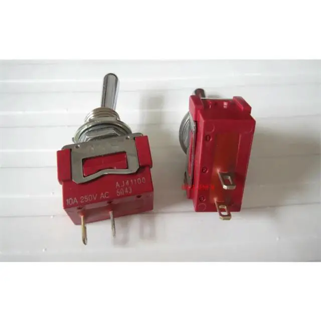 Alt view image 2 of 3 - For AJ41100 Power Button 2 Pin 2 Gear Shaking Head Toggle Switch 10A250V Aperture 12MM