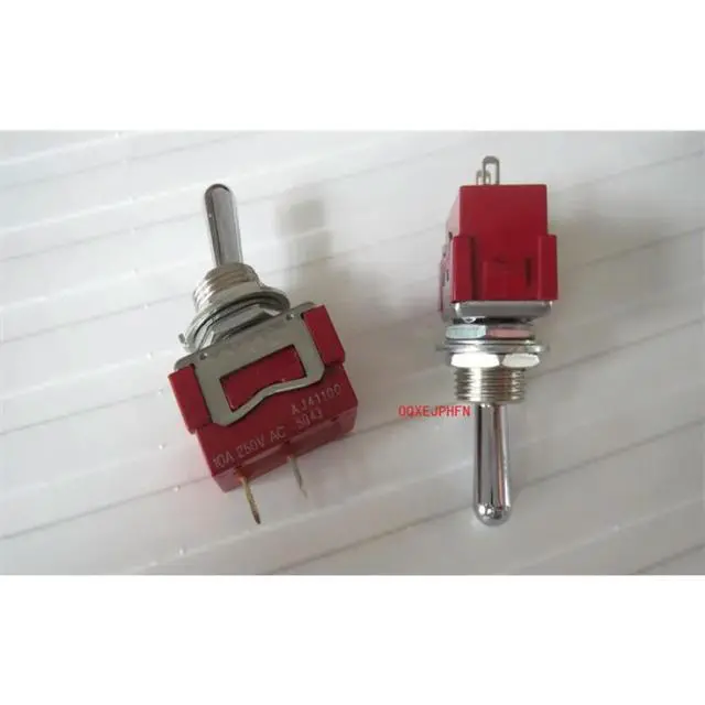Alt view image 3 of 3 - For AJ41100 Power Button 2 Pin 2 Gear Shaking Head Toggle Switch 10A250V Aperture 12MM