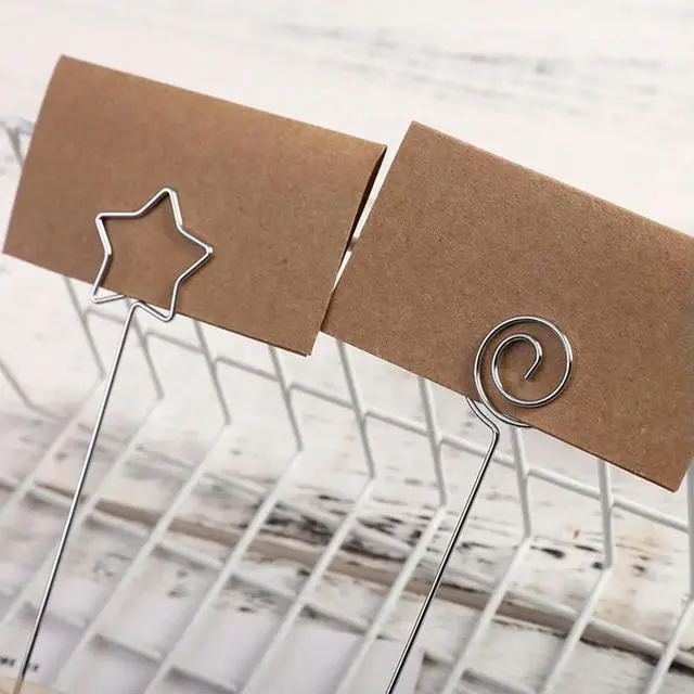 Alt view image 2 of 3 - 60Pcs Wooden Stump Base Desktop Memo Clips Photo Holder Table Number Stand Wedding Party Menu Note Card Clip Reusable Rustic