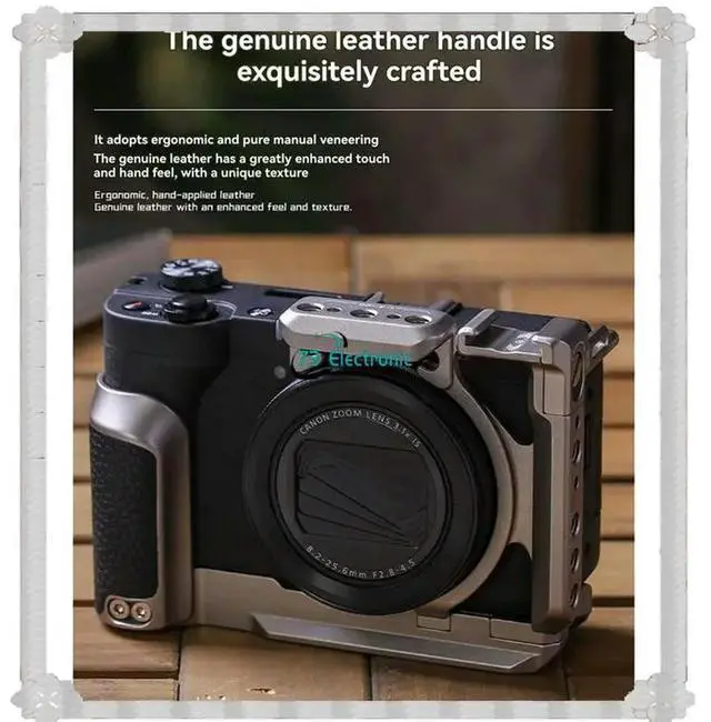 Alt view image 3 of 3 - Ergonomic Handle Quick-Release Camera Cage For For Powershot V1 Durable Quick-Release Plate Professional