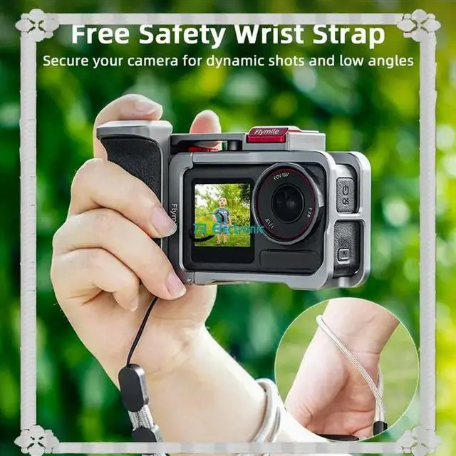 Alt view image 3 of 3 - Flymile l Camera Grip Frame Case Kit For ACTION 4/3/5PRO Vlog Grip Mount Street Photo